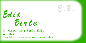 edit birle business card